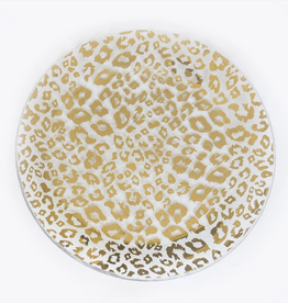Annie Glass Round Plate - Cheetah