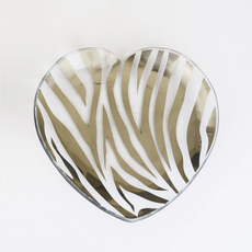 CSH602p 7" Heart Plate - Zebra