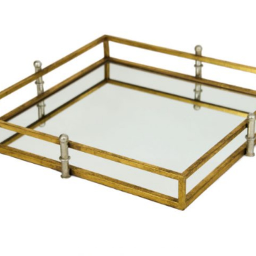 fxt105 Square gold and silver tray