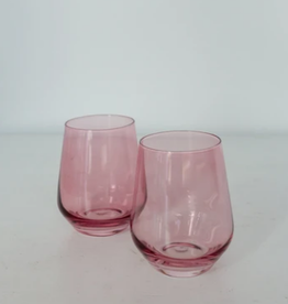 Rose Stemless Wine Glass