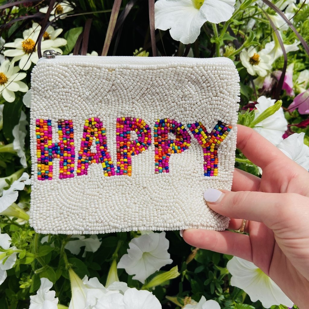 Happy Beaded Pouch