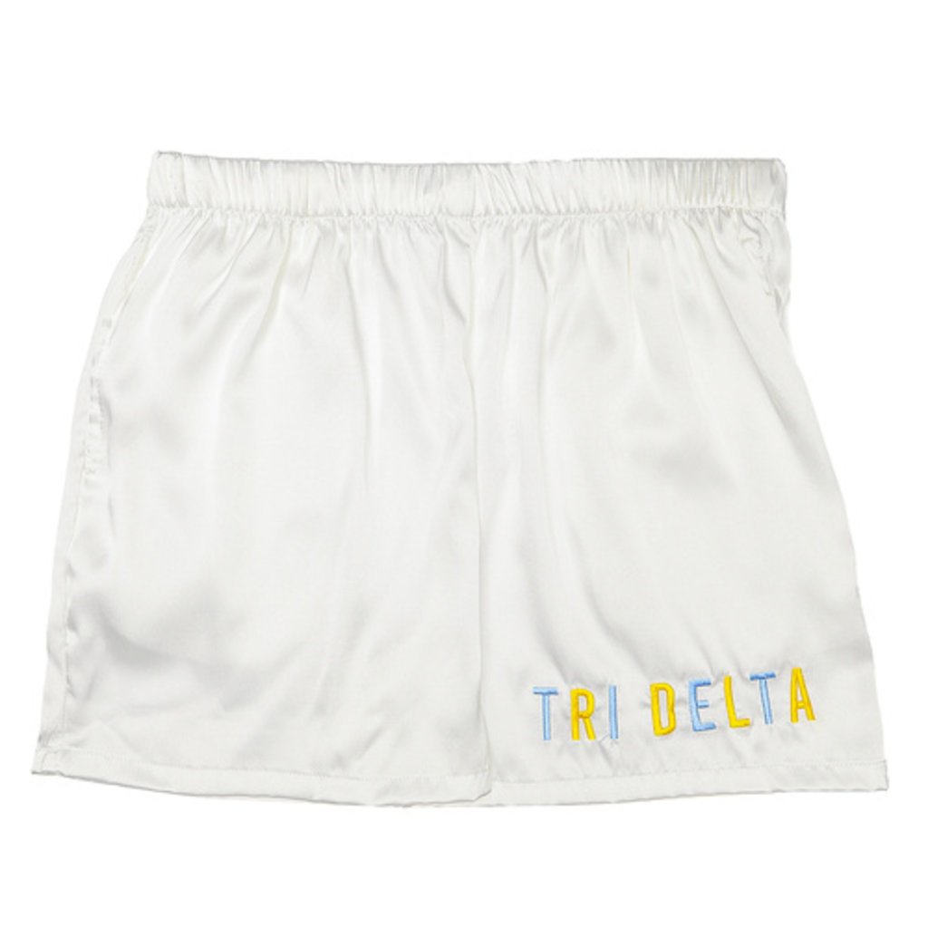 SORORITY SILK PAJAMA SHORTS