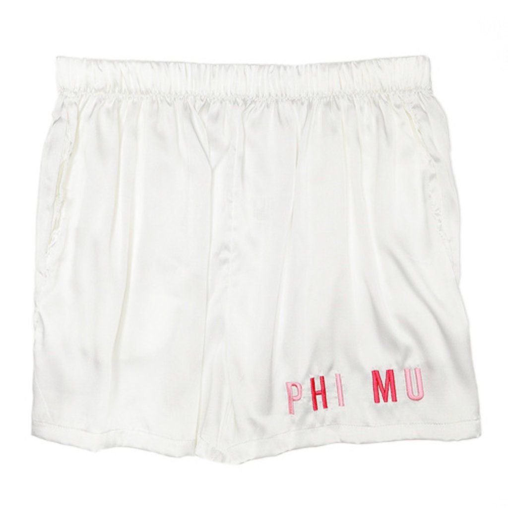 SORORITY SILK PAJAMA SHORTS