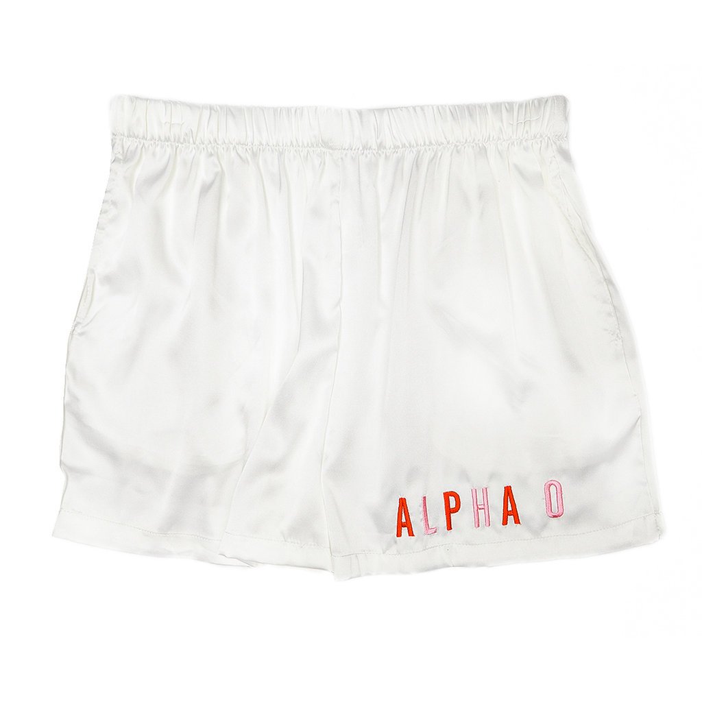 SORORITY SILK PAJAMA SHORTS