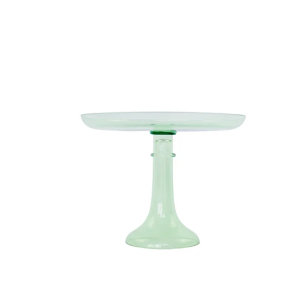 Estelle Colored Glass Mint Green Cake Stand