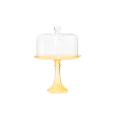 Estelle Colored Glass Cake Stand Dome