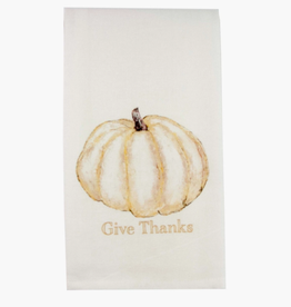 Pumpkin Gold Give Thanks Dishtowel