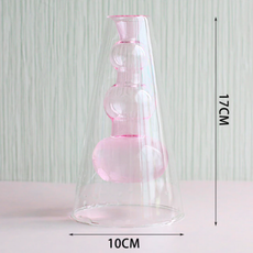 Pink 3 ball Hydroponic Glass Vase