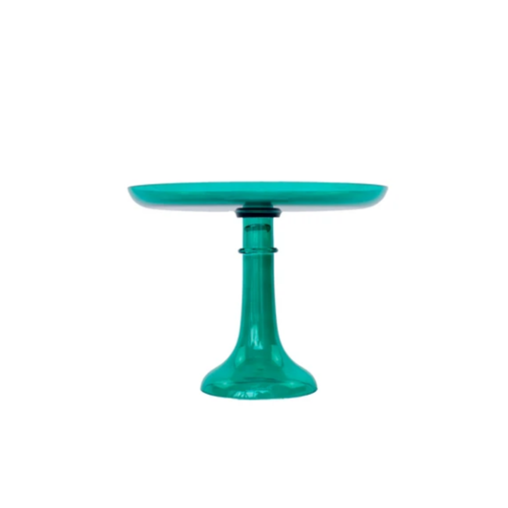 Estelle Colored Glass Emerald Green Cake Stand