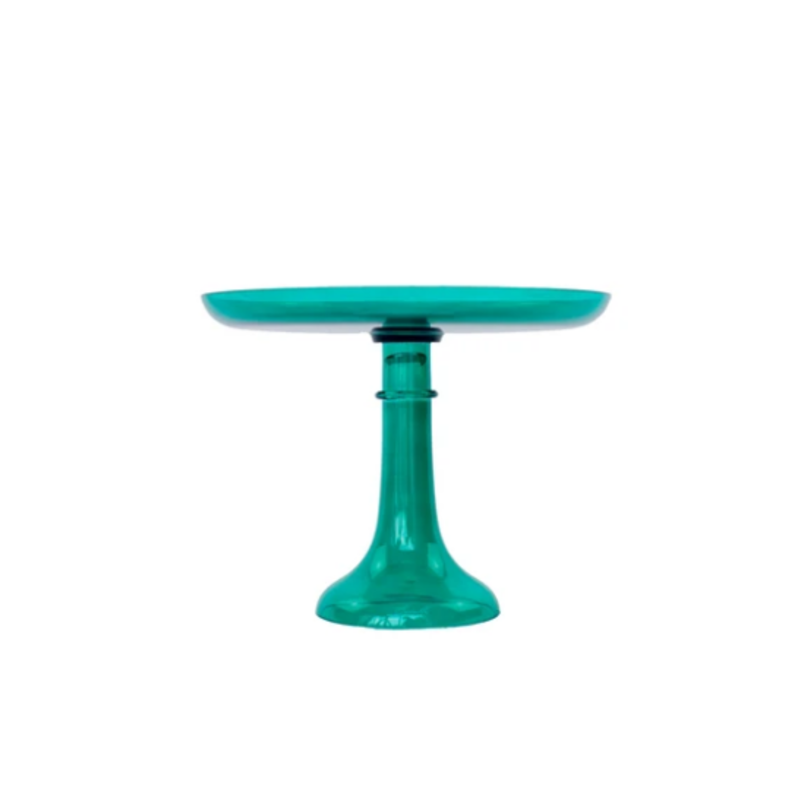 Estelle Colored Glass Emerald Green Cake Stand
