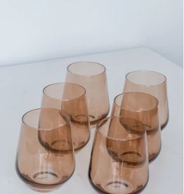 Amber Smoke Stemless Wine Glass