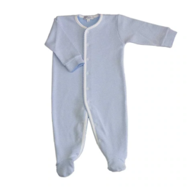 BU07AB - Blue Bubble Baby Footie 0 to 3 Months