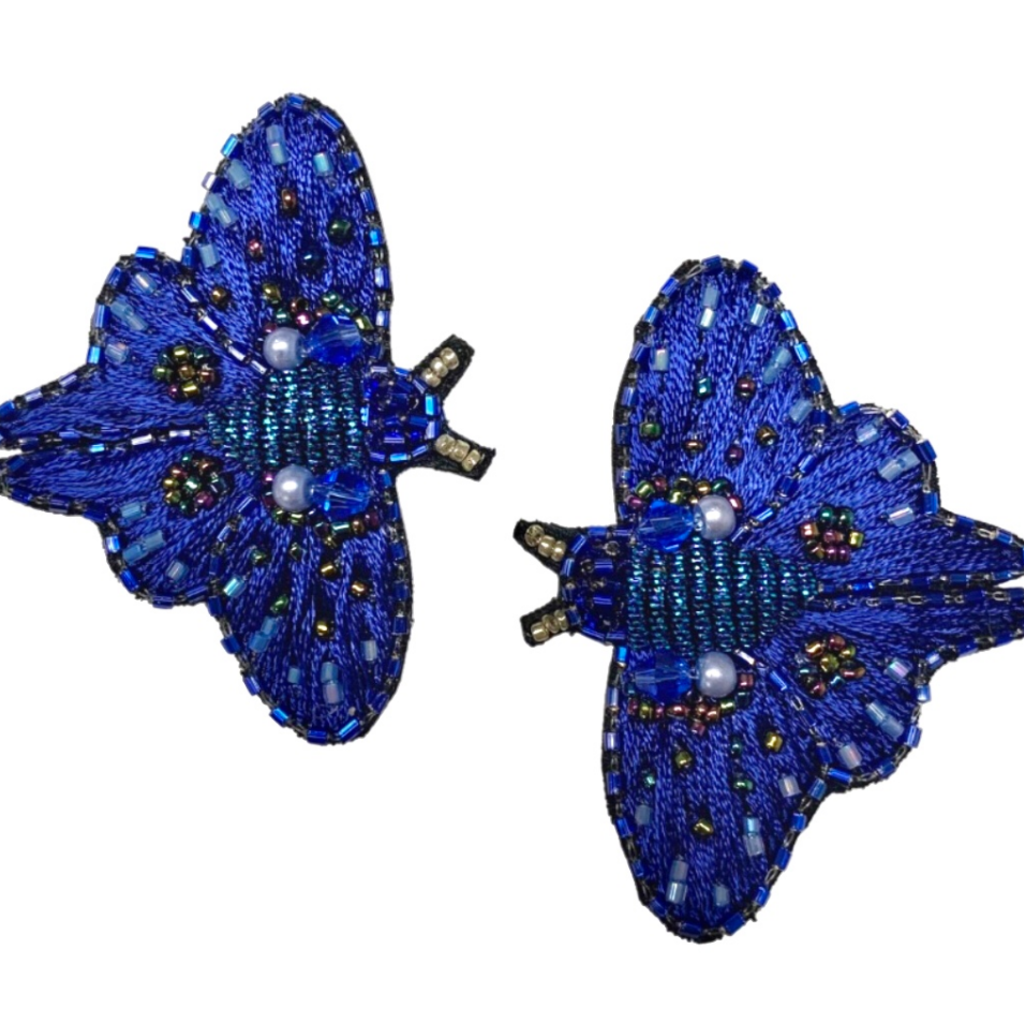 Blue Moth Stud