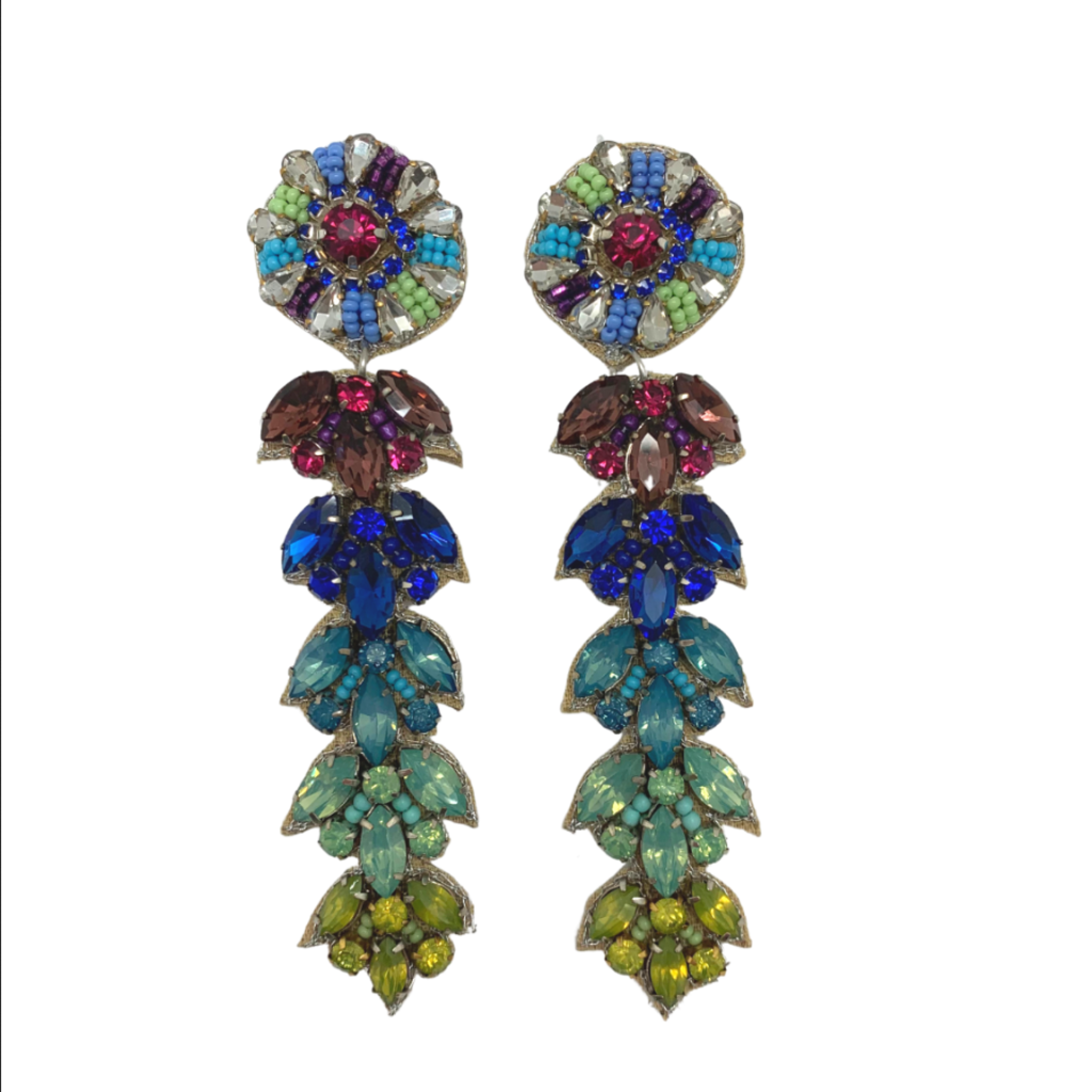 Blue/Purple Liza Drop Earrings