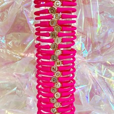 La Tua Storia Letter Bracelet - Hot Pink