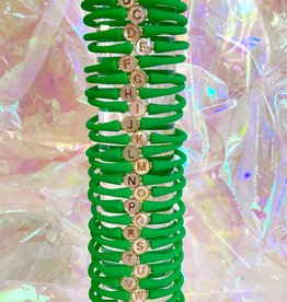 La Tua Storia Letter Bracelet - Neon Green