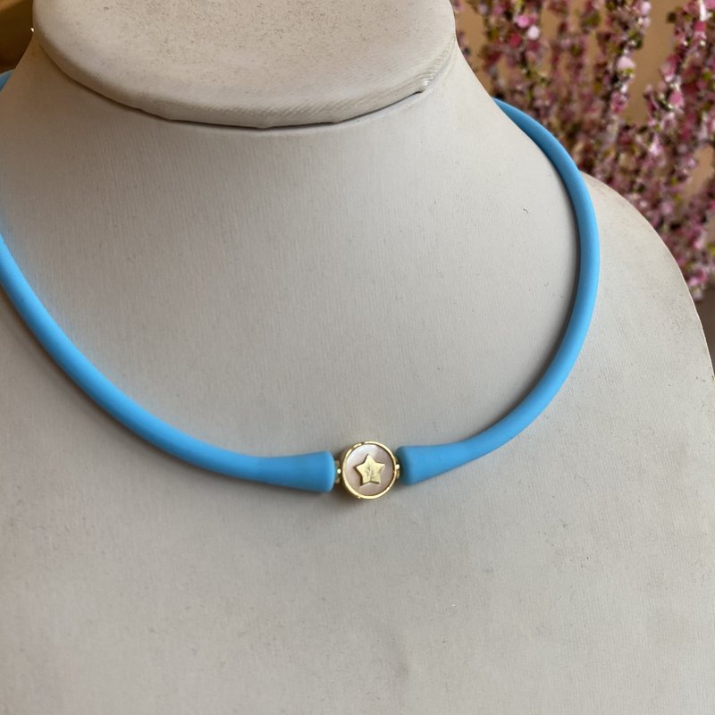 La Tua Storia Symbol Necklace - Bright Blue