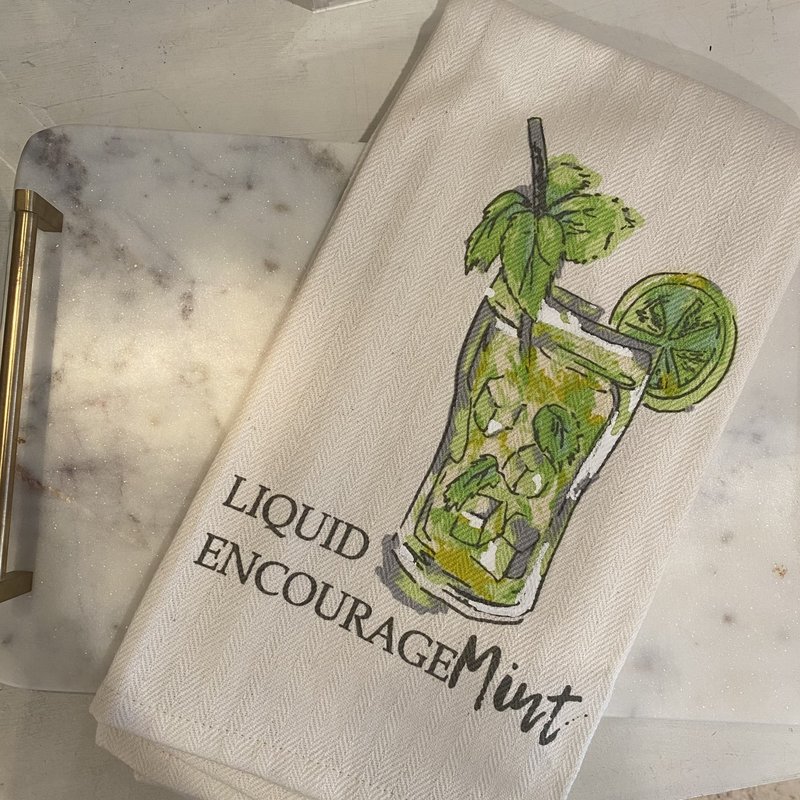 Liquid Encourage-mint Bar Towel 20x28