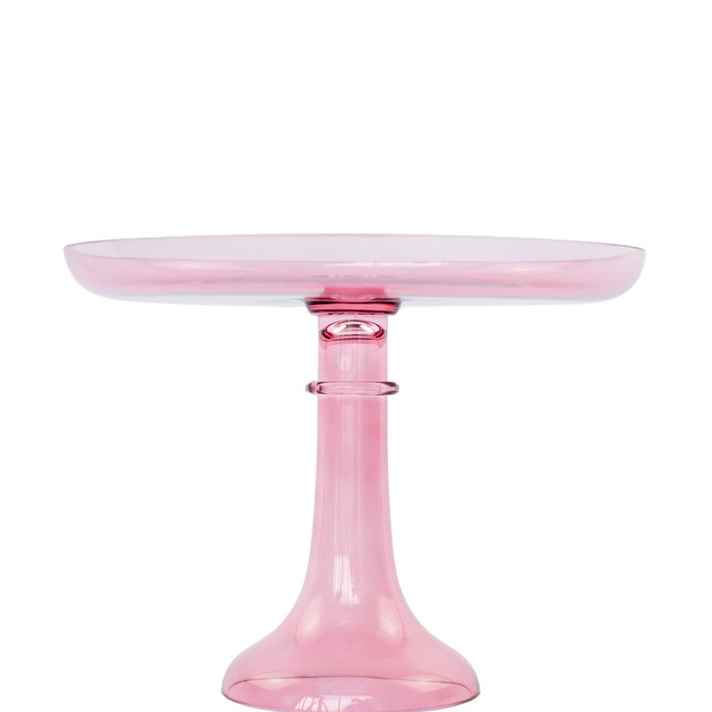 Estelle Colored Glass Rose Cake Stand