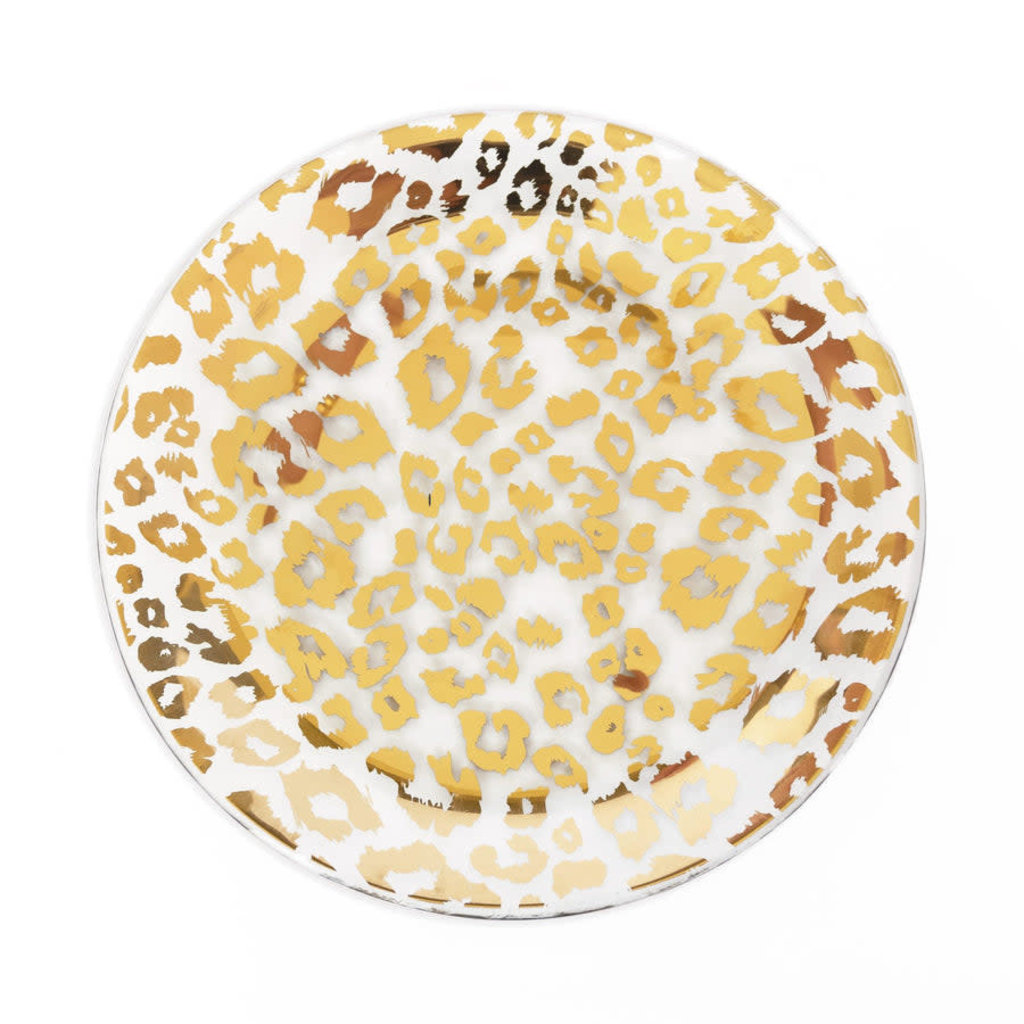 Annie Glass C102G Cheetah salad plate