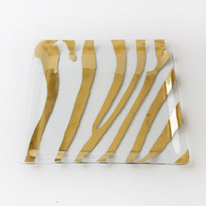 Annie Glass ZB203G Zebra Square Platter