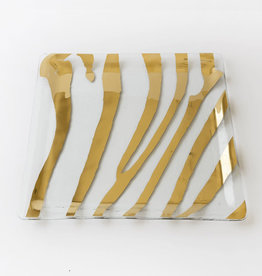 Annie Glass Zebra Square Platter