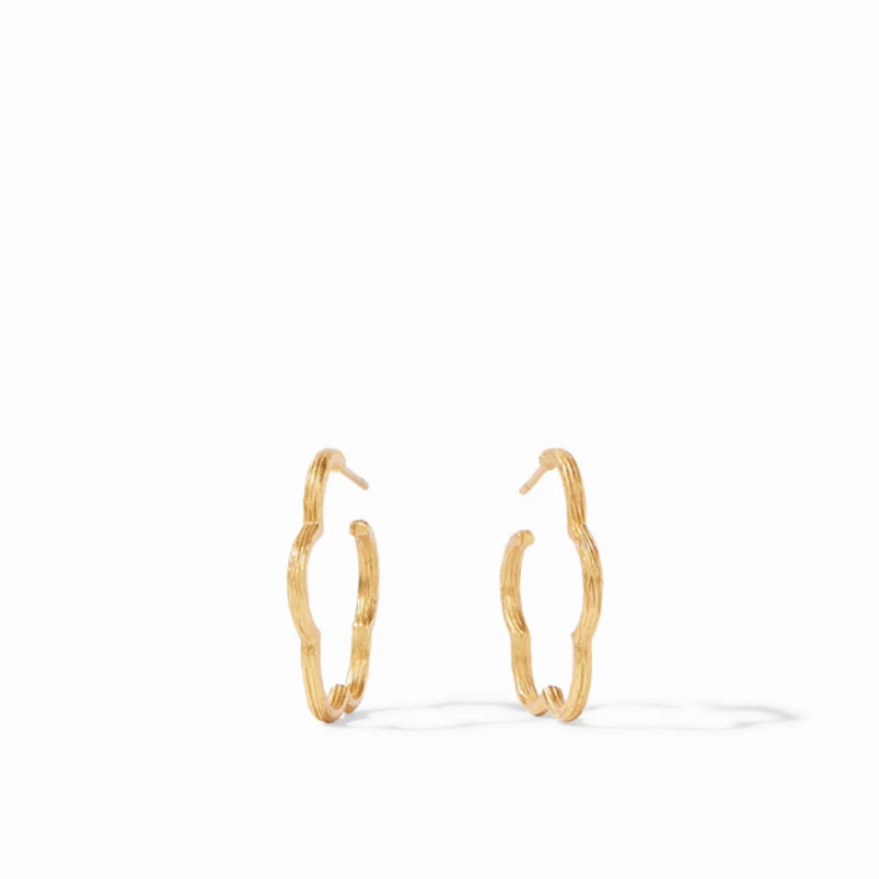 Julie Vos Gardenia Textured Hoop - S