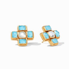 er663gituirc00 Savoy Earring - Iridescent Pacific Blue and Clear Crystal