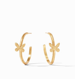 Julie Vos Butterfly Hoop Gold Medium
