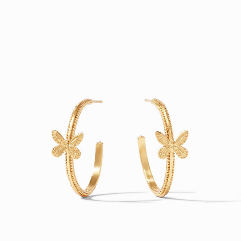 Julie Vos Butterfly Hoop Gold Medium