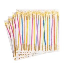 Candles White Multi Cocktail Napkin