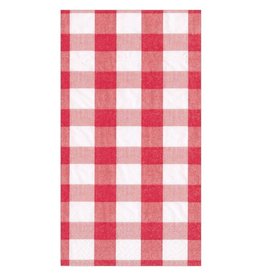 17071G Gingham Red Guest Towel