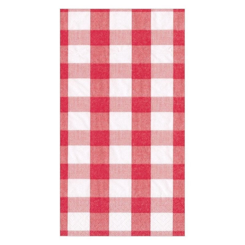 17071G Gingham Red Guest Towel