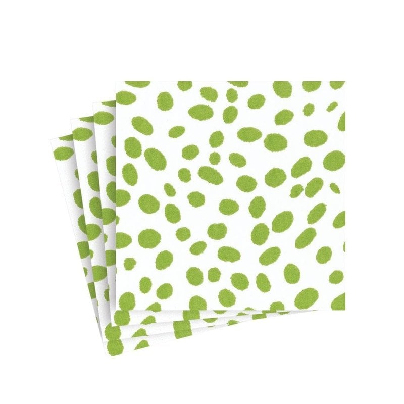 14591C - Spots Green Cocktail Napkin