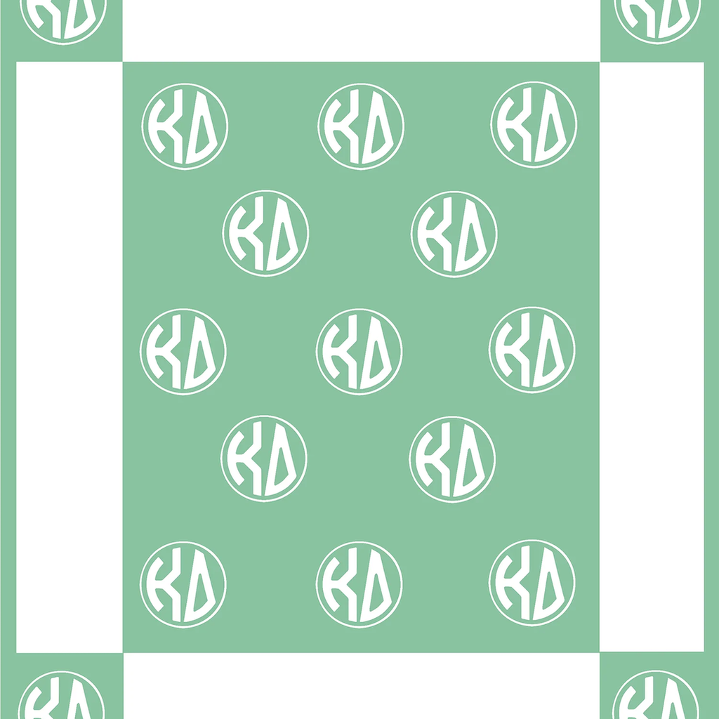 Woven Monogram Circle Blanket (50"x60")