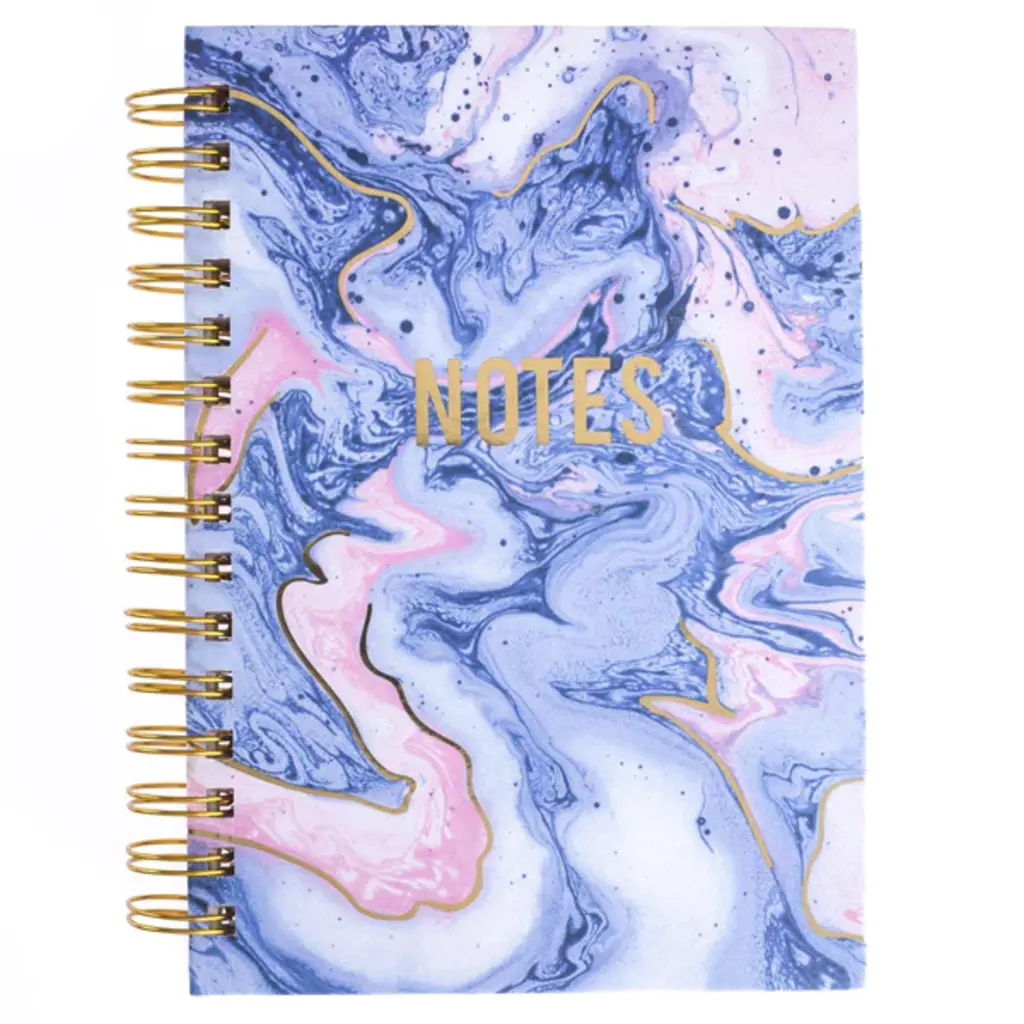 SB3128A5 Blush & Blue Marble Hardbound Journal