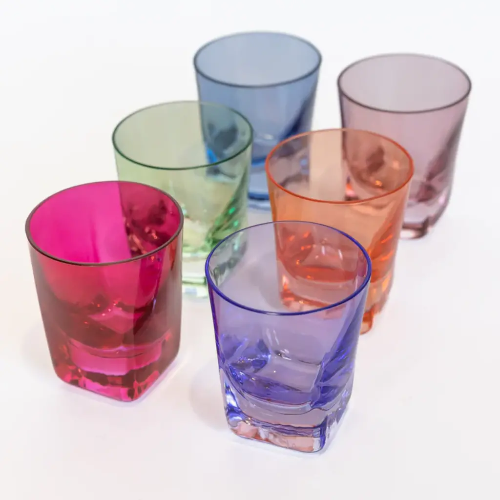 Estelle Colored Glass (set of 6) Estelle  Colored Shot Glasses