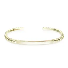 11901 Beaded Stacking Cuff Bracelet- Gold