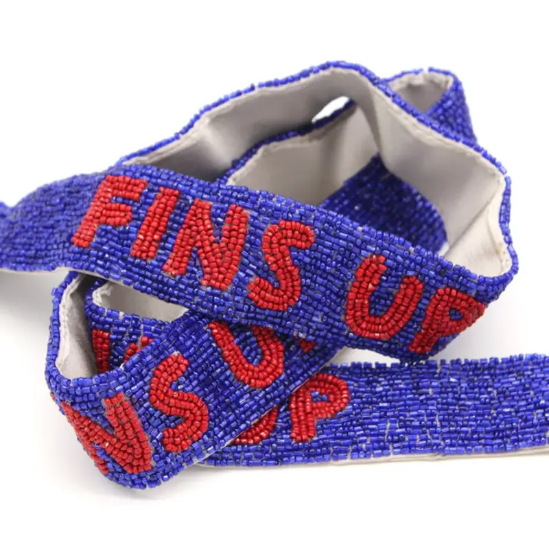 Ole Miss Beaded Purse Strap - Navy/Red