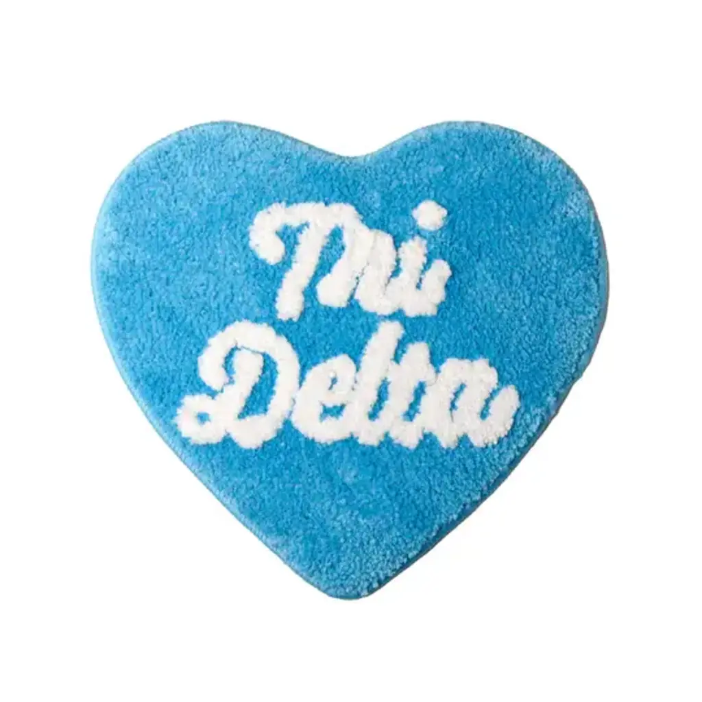 Sorority Heart Shaped Mini Rug