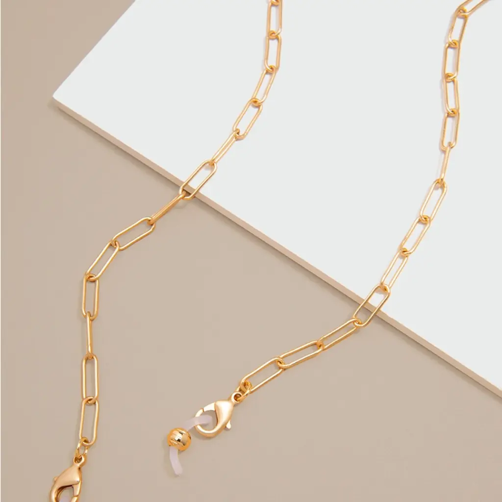 Classic Paperclip Link Necklace - MATTE GOLD