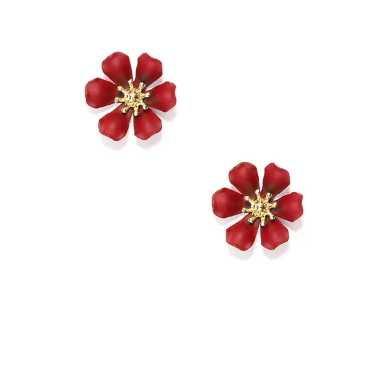 Refined Lily Stud Earring - RED