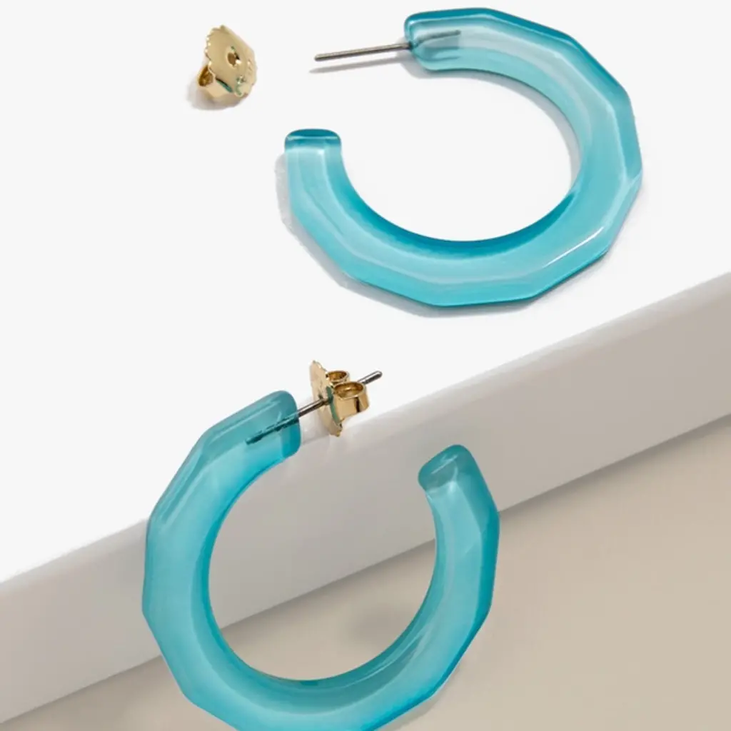 Small Textured Hoop Earring - B.BLU