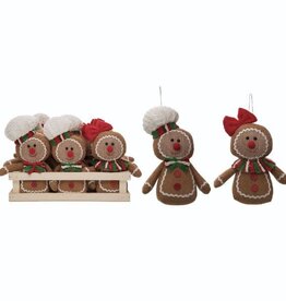 Plush Gingerbread Ornaments
