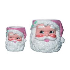 Dol Pink Retro Santa Nesting Bowl Small