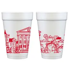 Ole Miss Skyline Foam Cup Red