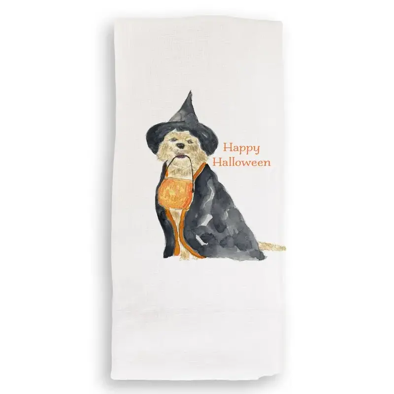 Halloween Dog Dishtowel