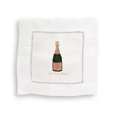 Rose Champagne Linen Cocktail Napkin