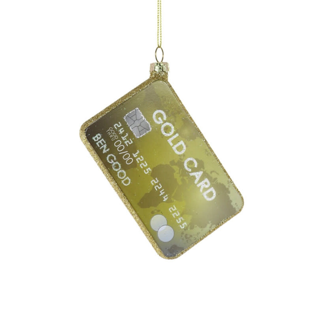 GOLD CARD ORNAMENT