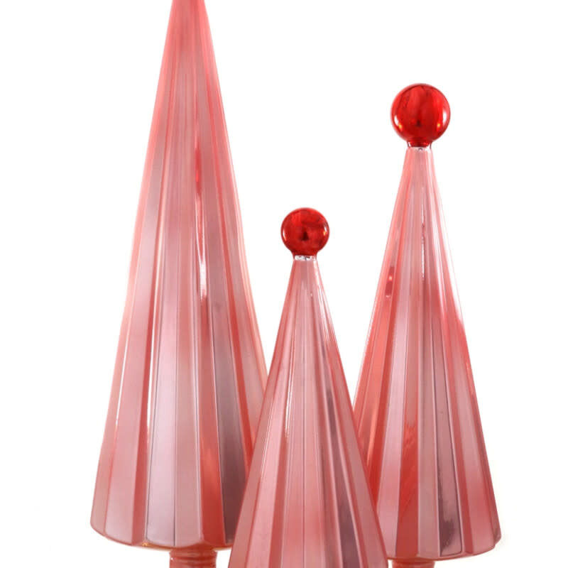 Cody Foster & Co PLEATED TREE - PINK RED 9.25IN